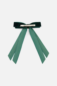 Princess Highway - Olive Velvet Slide Hair Clip - olive