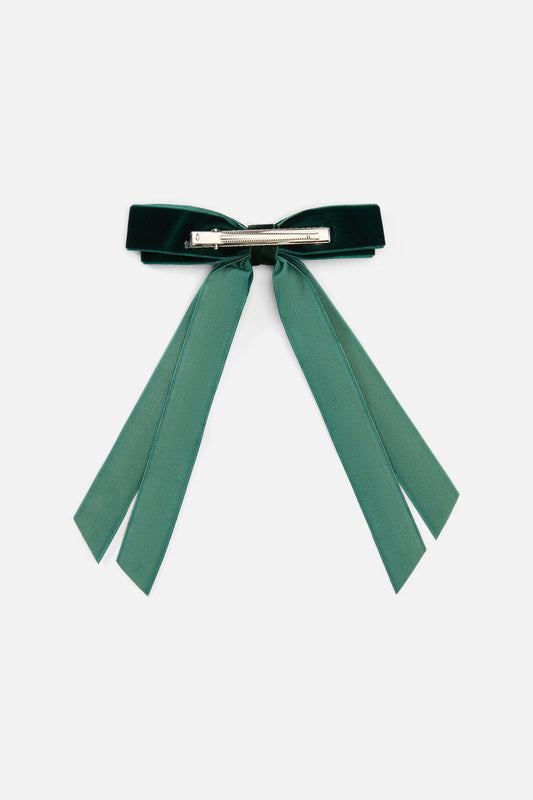 Princess Highway - Olive Velvet Slide Hair Clip - olive