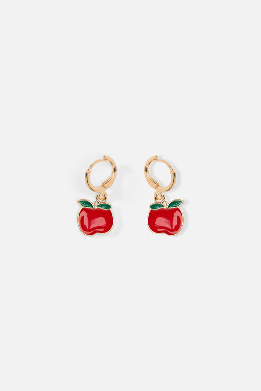 Princess Highway - Apple Sleeper Earrings - red