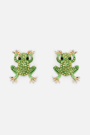 Princess Highway - Sparkle Tree Frog Earrings - green