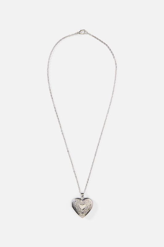 Princess Highway - Heart Locket Necklace - silver