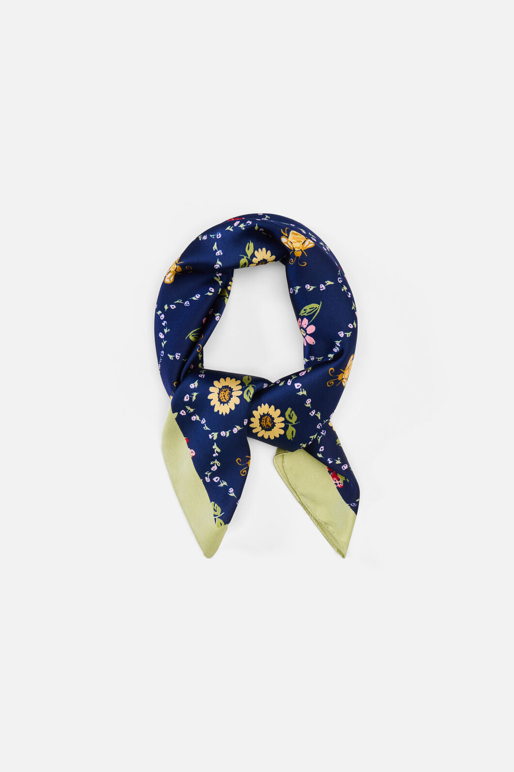 Princess Highway - Honey Bee Satin Scarf - navy
