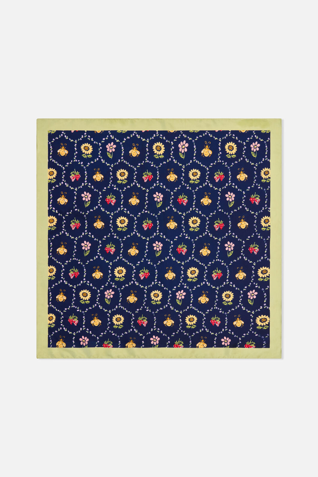 Princess Highway - Honey Bee Satin Scarf - navy