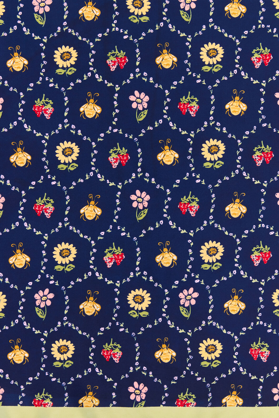 Princess Highway - Honey Bee Satin Scarf - navy