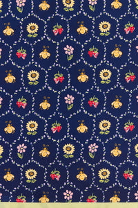 Princess Highway - Honey Bee Satin Scarf - navy