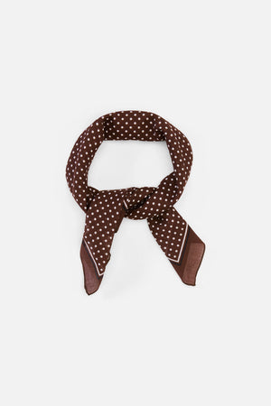 Princess Highway - Chocolate Polka Dot Scarf - chocolate