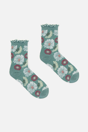 Princess Highway - Flower Garden Sock - green