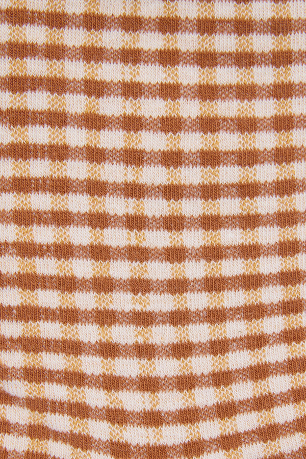 Princess Highway - Mustard Check Ankle Sock - mustard