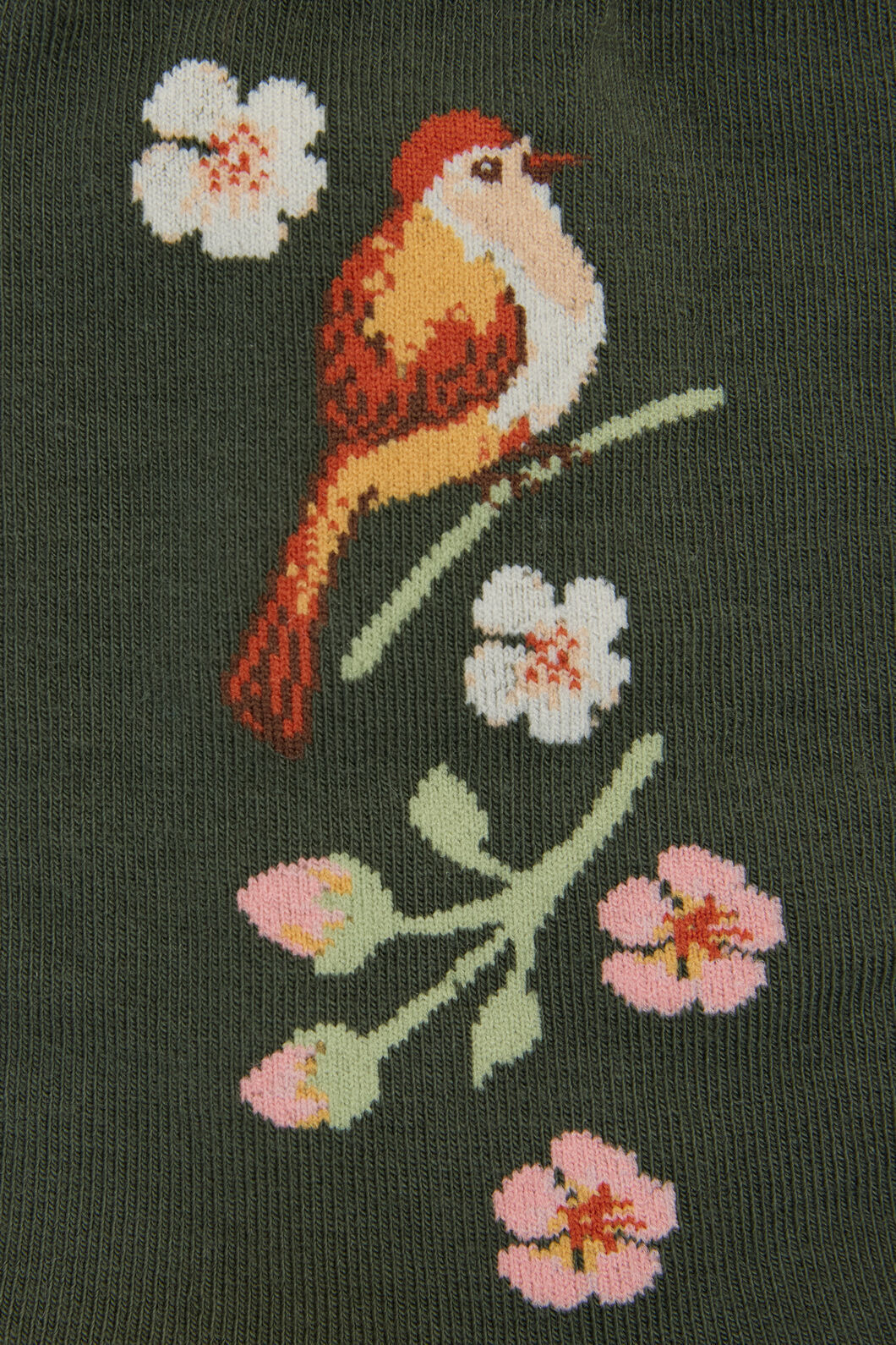 Princess Highway - Apple Blossom Bird Sock - olive
