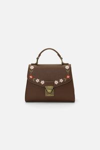 Princess Highway - Embroidered Garden Bag - chocolate