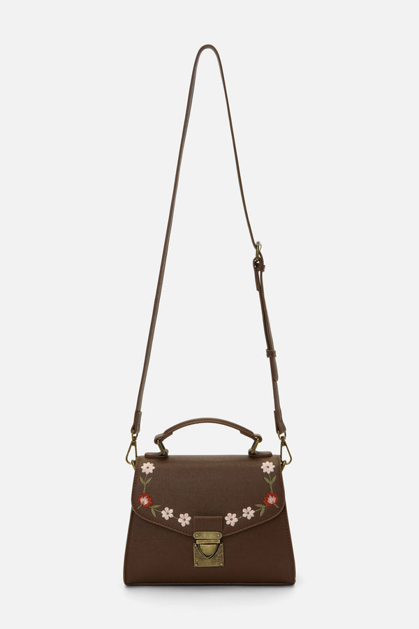 Princess Highway - Embroidered Garden Bag - chocolate