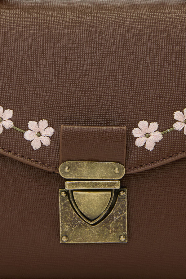 Princess Highway - Embroidered Garden Bag - chocolate