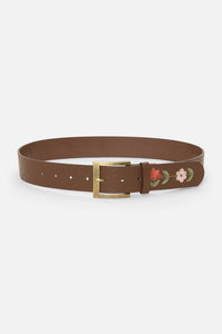 Princess Highway - Embroidered Garden Belt - chocolate