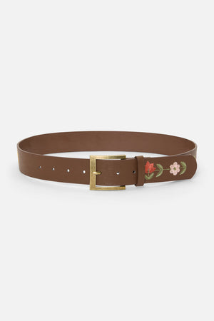 Princess Highway - Embroidered Garden Belt - chocolate