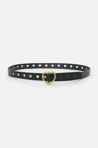 Princess Highway - Black Heart Buckle Belt - black
