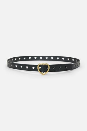 Princess Highway - Black Heart Buckle Belt - black