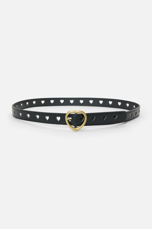 Princess Highway - Black Heart Buckle Belt - black