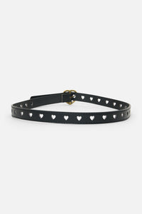 Princess Highway - Black Heart Buckle Belt - black