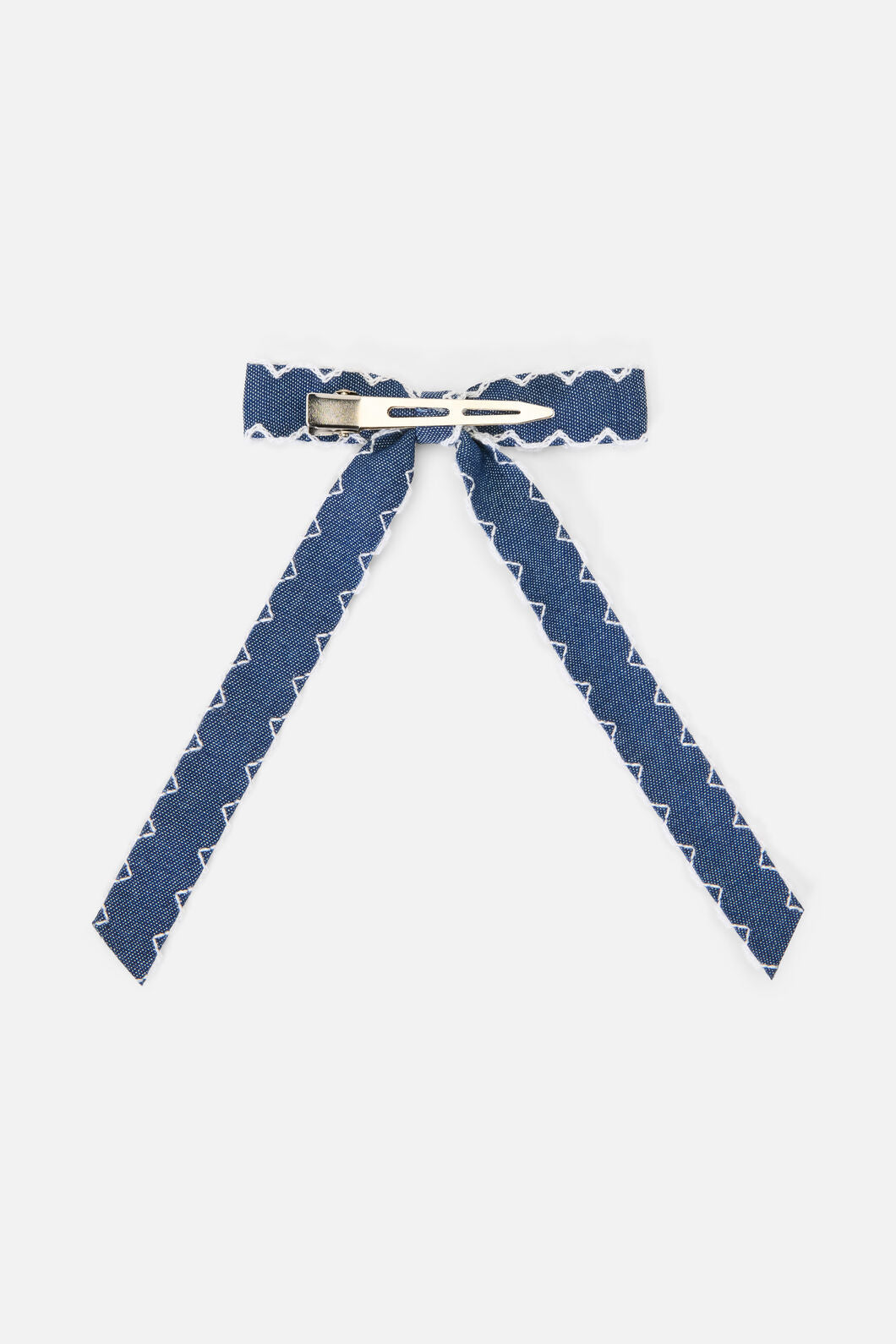 Princess Highway - Chambray Bow Hair Clip - indigo