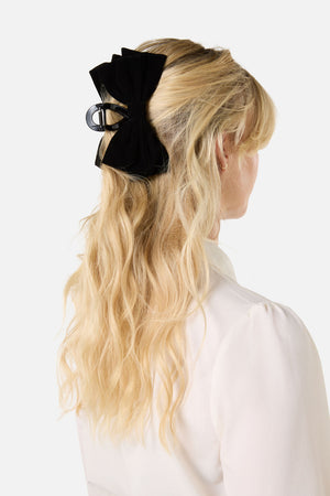 Princess Highway - Black Velvet Claw Clip - black