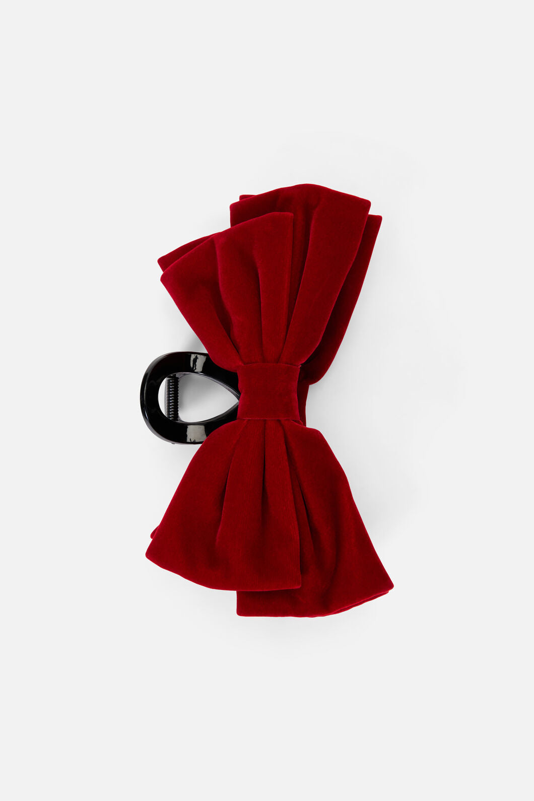 Princess Highway - Dark Red Velvet Claw Clip - dark-red
