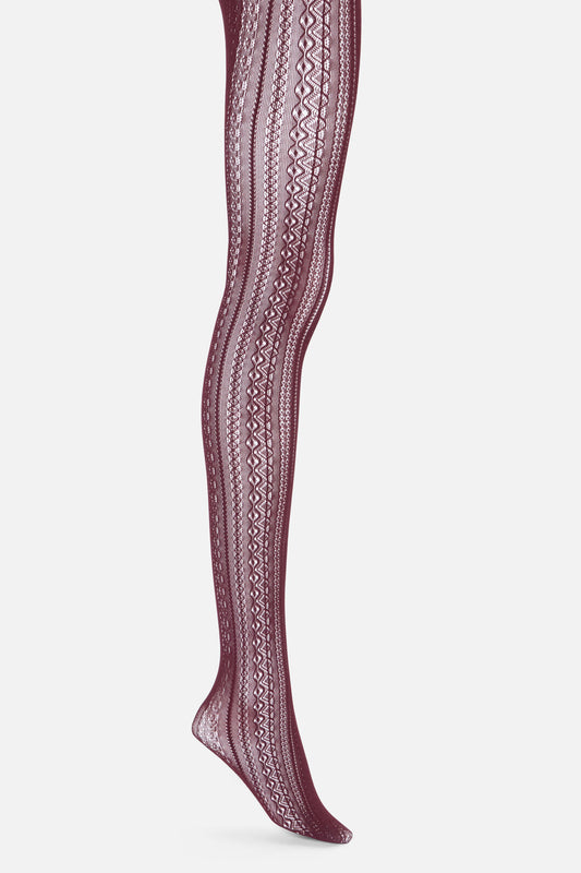 Princess Highway - Plum Lacey Tights - plum