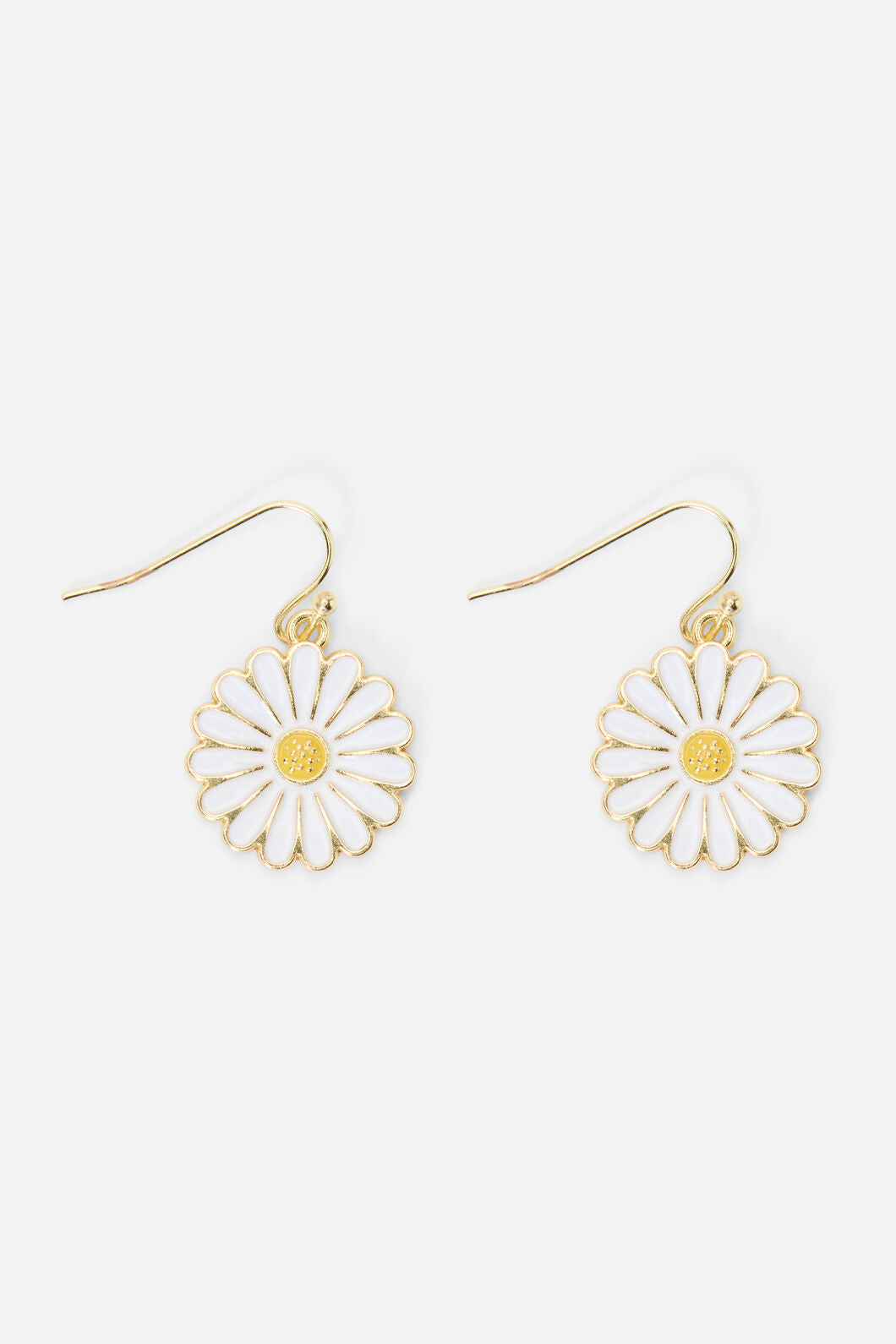 Princess Highway - Daisy Drop Earrings - white