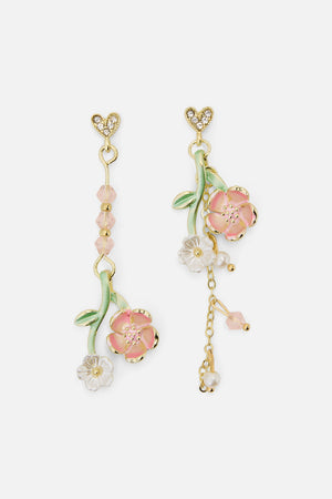 Princess Highway - Heart & Blossom Earrings - pink