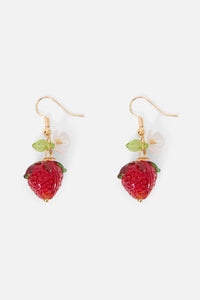 Princess Highway - Strawberry Daisy Earrings - red