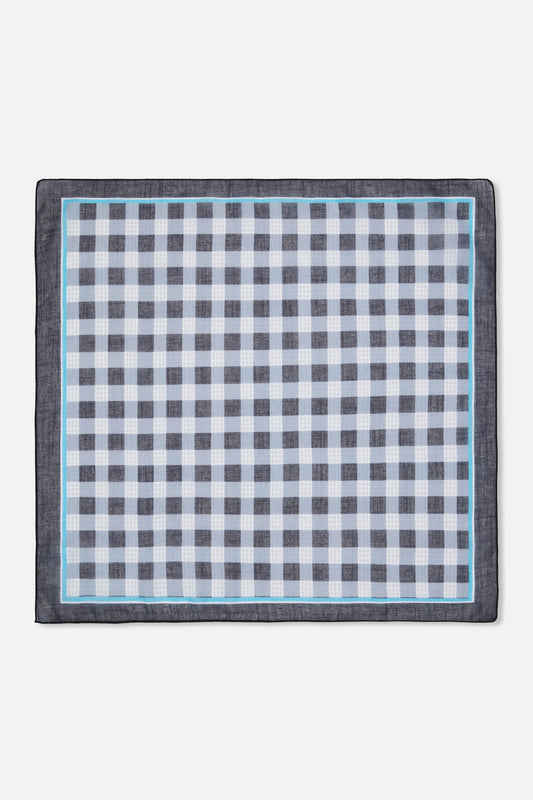 Princess Highway - Navy Check Small Scarf - navy