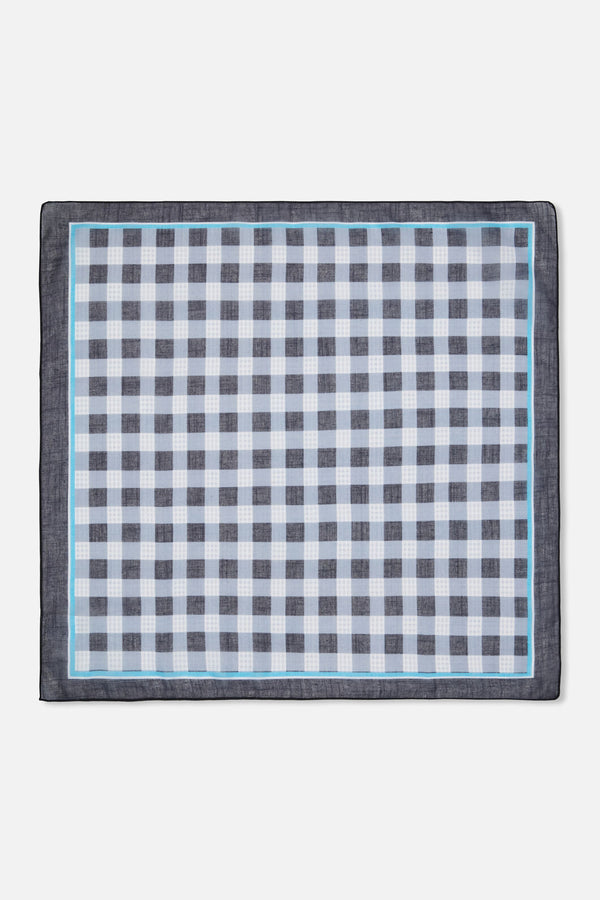 Princess Highway - Navy Check Small Scarf - navy