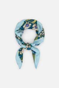 Princess Highway - Gloria Floral Satin Scarf - teal