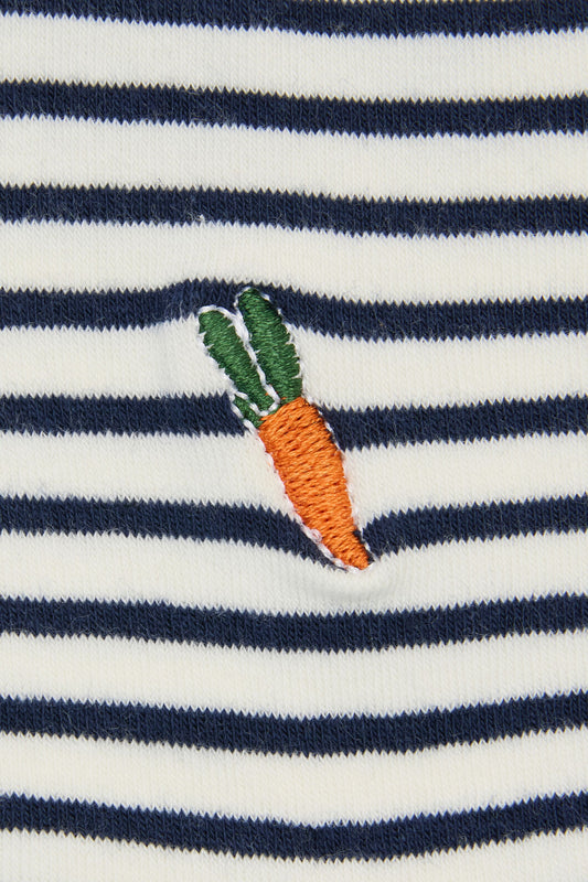 Princess Highway - Carrot Striped Sock - cream