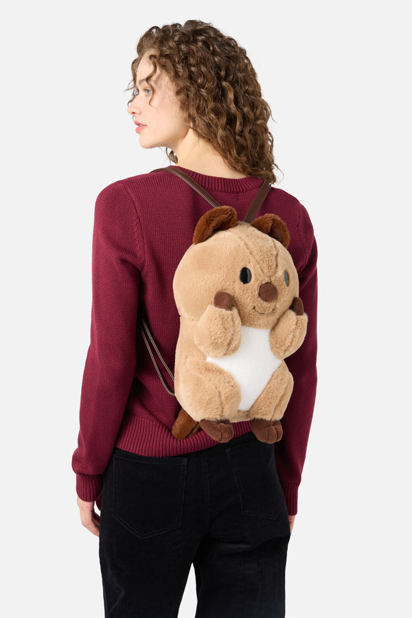 Princess Highway - Plush Quokka Backpack - tan