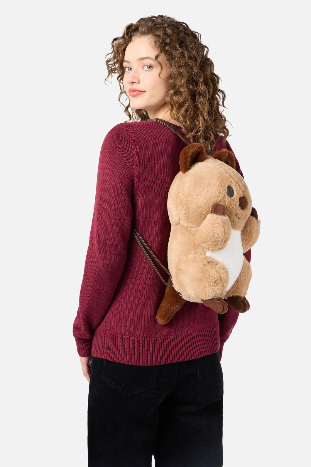 Princess Highway - Plush Quokka Backpack - tan