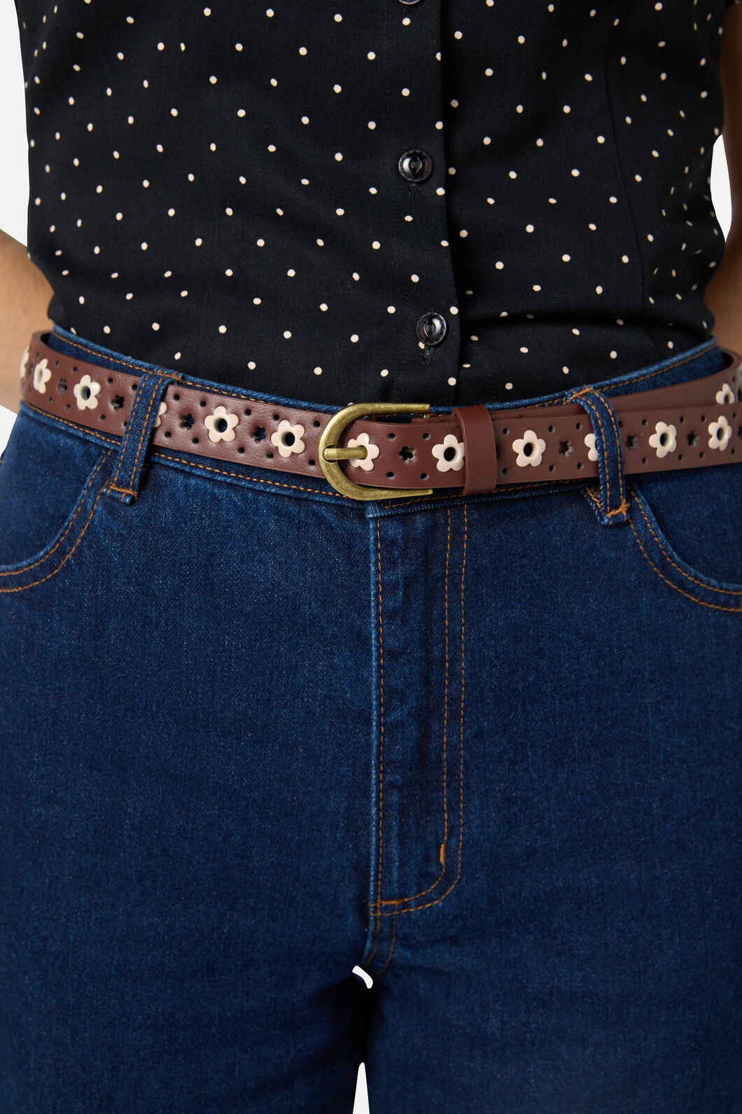 Princess Highway - Chocolate Daisy Belt - chocolate