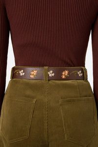 Princess Highway - Winona Embroidered Belt - chocolate
