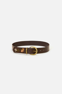 Princess Highway - Winona Embroidered Belt - chocolate
