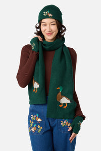 Princess Highway - Duck Embroidered Gloves - green