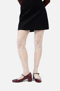 Princess Highway - Cream Flower Tights - cream