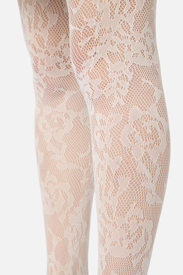 Princess Highway - Cream Flower Tights - cream