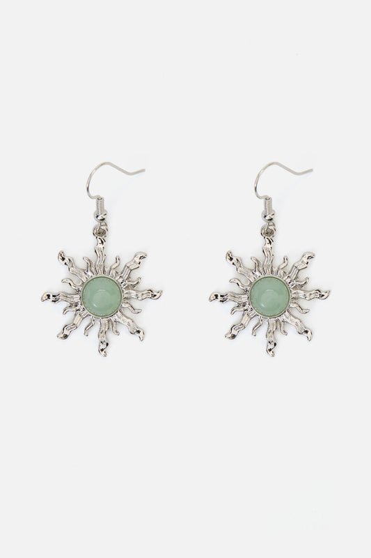 Princess Highway - Mint Sun Earrings - silver