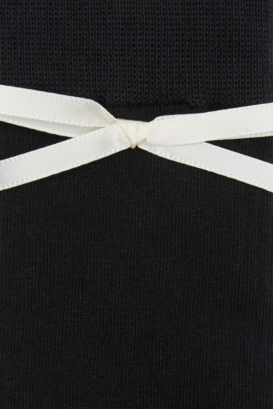 Princess Highway - Black Knee High Bow Sock - black