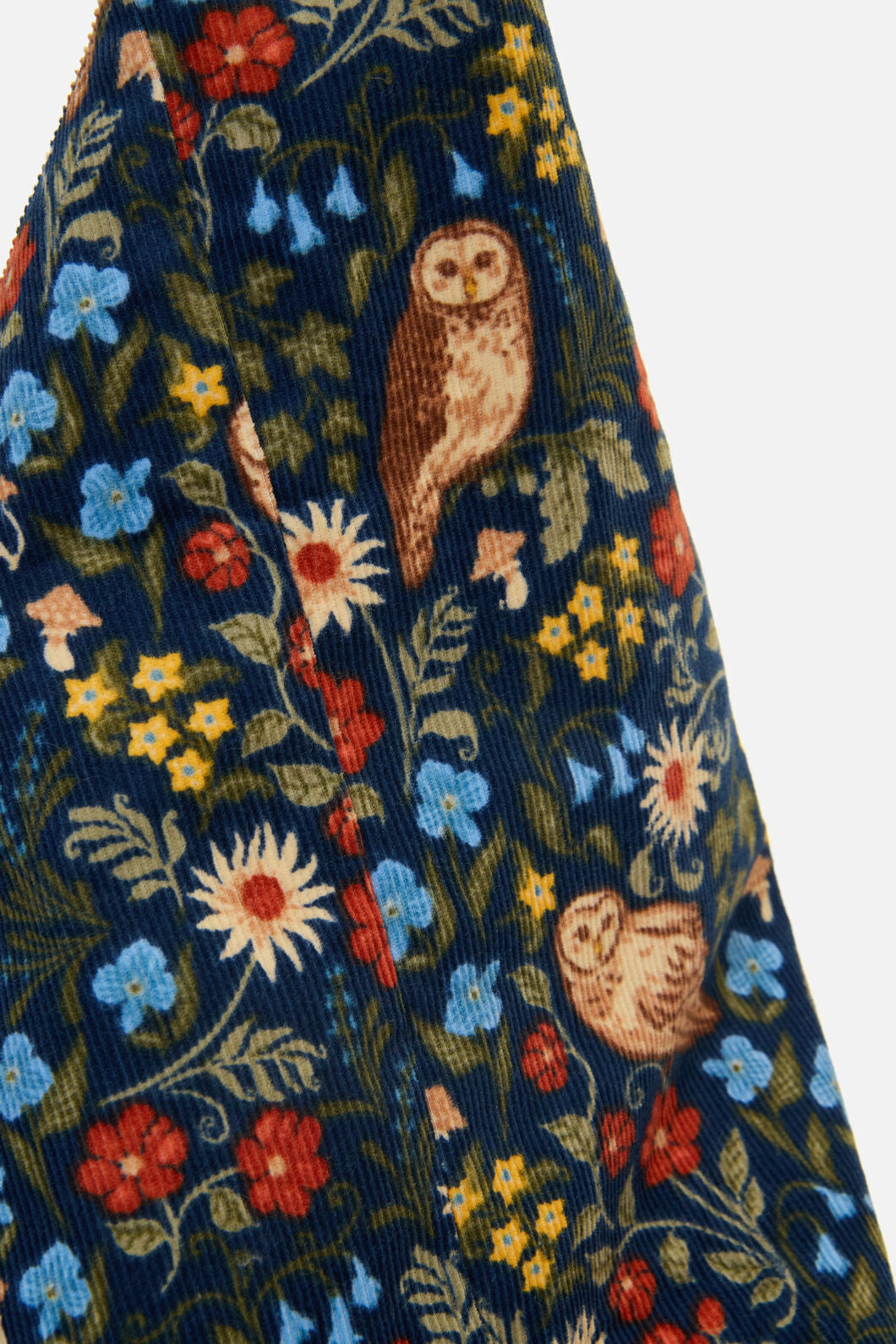 Princess Highway - Forest Owl Cord Tote Bag - teal