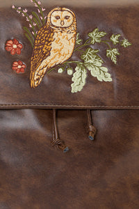 Princess Highway - Owl Embroidered Backpack - chocolate