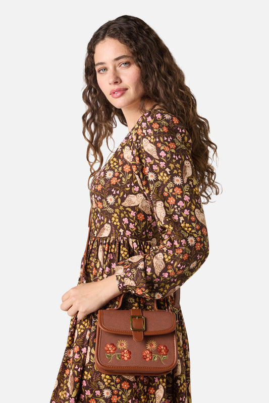 Princess Highway - Winter Floral Bag - chocolate
