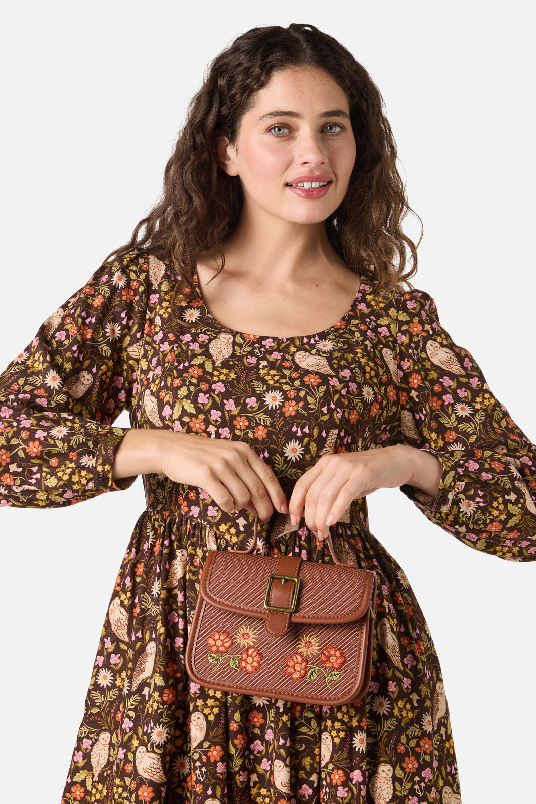 Princess Highway - Winter Floral Bag - chocolate
