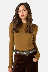 Princess Highway - Beautiful Tooled Belt - chocolate