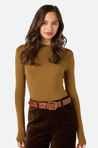 Princess Highway - Classic Carved Leather Belt - tan