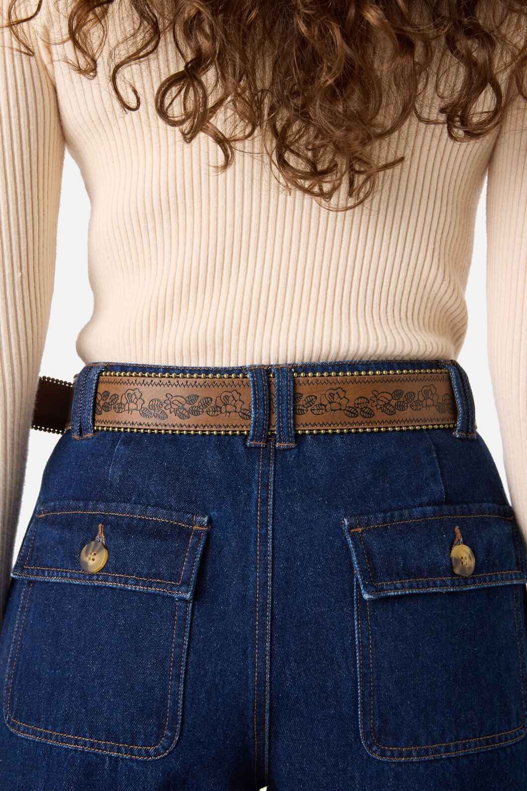 Princess Highway - Detailed Heart Buckle Belt - tan